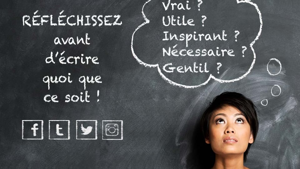 Avant d’afficher quoi que ce soit sur les médias sociaux…