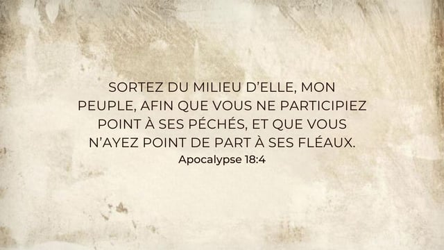 Sortez du milieu d’elle, mon peuple